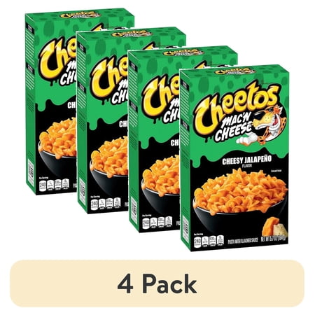 (4 pack) Pack of 2 Cheetos Cheetos Mac 'N Cheese Cheesy Jalepeno Box, 5.7 ounce