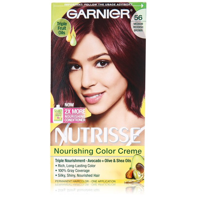Garnier Nutrisse Crema nutritiva para el cabello 56 Marrón rojizo medio (sangría) 3 unidades (el embalaje puede variar)