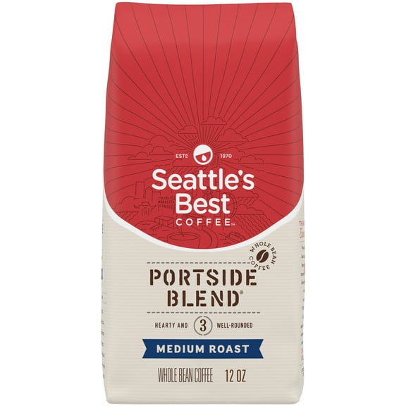 Seattle's Best Coffee Arabica Beans Portside Blend, Medium Roast, Whole Bean Coffee, 12 oz