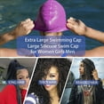 3 Pack Extra Large Swim Caps for Braids and Dreads Locs Long Hair Black