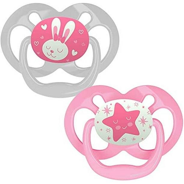 Chupetes para bebés Dr. Brown's Advantage rosa 6 a 18 meses 2 conteos
