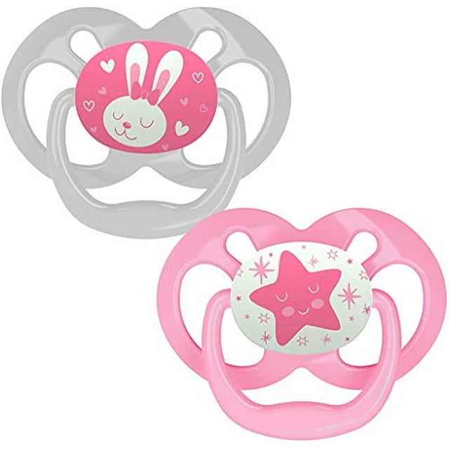 Chupetes para bebés Dr. Brown's Advantage rosa 6 a 18 meses 2 conteos