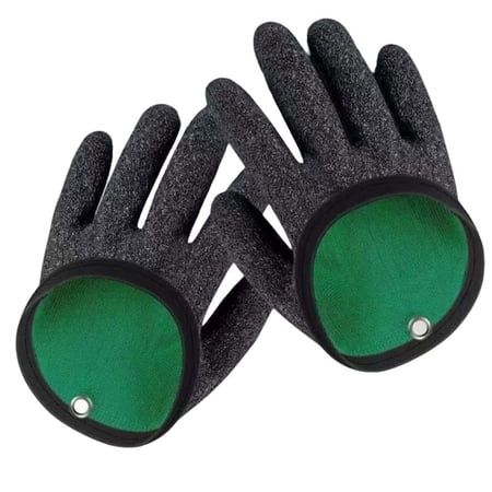 TOP! Left and Right Professional Catch Fish Latex Fishing Glove Antiskid Protect Hand Puncture Scrapes Fisherman