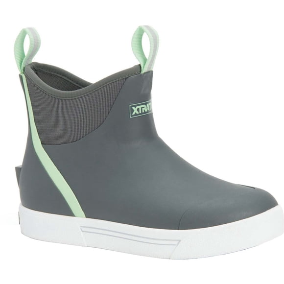 Bota Ankle Deck Xtratuf Wheelhouse para mujer, color gris, talla 6