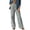 Green, variant on Women's Plaid Pants, Straight Leg Trousers for Women, High Elastic Waist Casual Checked Pants with 4 Pockets, Soft Relaxed Loose Fit Long Pants for Weekend Travel Loungewear Black S