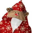 thumbnail image 6 of Odeerbi Matching Family Christmas Pajamas Sets Hooded Onesie Sleepwear Womens Cute Xmas Snow Print Plush Jumpsuit 2024 Long Sleeve Family Parent-Child Wear Loungewear Sleepwear Jammies for Mom, 6 of 6
