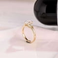 thumbnail image 4 of Jewelerix Amazing 3-Stone Oval Cut Ring Moissanite Diamond Engagement Ring 1.30 CT Forever one Her Birthday Gift Ring, 4 of 5