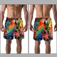 thumbnail image 3 of luoweisi Men's Beach Shorts Quick Dry Swim Trunks with Mesh Lining Parrot XL, 3 of 5
