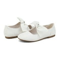 thumbnail image 2 of DREAM PAIRS Girls Ballerina Front Bow Flats Mary Jane Dress Shoes ANGIE-5 WHITE Size 3, 2 of 5