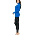 thumbnail image 4 of Made by Johnny Women's Long Sleeve Ribbed Turtleneck Pullover Sweater M ROYAL_BRITE, 4 of 4