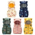 thumbnail image 2 of Toddler Boys Girls Hooded Waistcoats Jackets Kids Cartoon Warm Puffer Vests 2-7 Years, 2 of 2