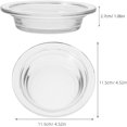 thumbnail image 3 of ZOUSSIQI 1pc Replacement Oil Warmer Dishes 4.52 Inch Wax Melt Warmer Liner Round Glass Candle Wamer Bowl Plate Wax Tray 11.5cm CA919-40195, 3 of 9