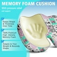 thumbnail image 5 of Premium Cow Pattern Memory Foam Seat Cushion Ergonomic Chair Pad for Office Chair, Car, Airplane & Bleachers Sciatica, Tailbone Hip & Back Pain Relief - Chair Cushion for Long Office Workers., 5 of 5