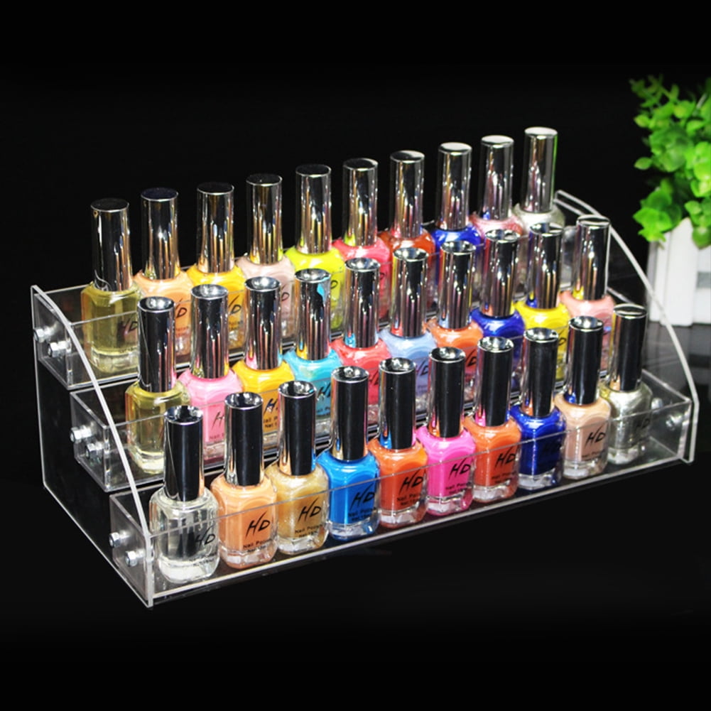 WALFRONT Nail Polish Display Stand Durable Nail Polish Acrylic Clear