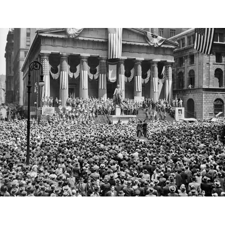 1942 WWIi War Bond Rally New York Stock Exchange Wall Street NYC Print Wall