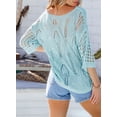 thumbnail image 4 of Suéter con capucha EVALESS para mujer, color azul, 4 of 7