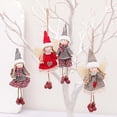 thumbnail image 1 of Fiudx 4 Adornos Navideños, Decoración de Papá Noel y Muñeco de Nieve, Accesorios para Fiestas, Colgantes para Árbol o Puerta, Alegría Navideña para El Hogar, 9 X 6 X 17 Cm, Tela., 1 of 7