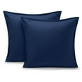 thumbnail image 1 of Bare Home Pillow Sham Set - Premium 1800 Collection - Double Brushed - Euro, Dark Blue, 1 of 7