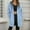 Light Blue-2, variant on Women's Casual Oversized Jackets Zip Up Solid Color Hooded Coat Fall Drawstring Lightweight Outerwear with Pockets