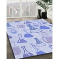 thumbnail image 2 of Ahgly Company Indoor Square Patterned Sky Blue Dress Blue Area Rugs, 7' Square, 2 of 6