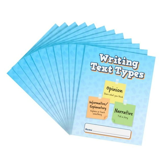 Really Good Stuff Writing Text Types Folders - Primary, Tri-Fold, 3-Pocket - Set of 12