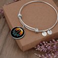 thumbnail image 3 of Basset Hound Mom Bracelet Stainless Steel or 18k Gold Circle Bangle, 3 of 7