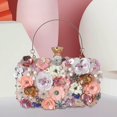 thumbnail image 4 of Pochette Colorée Soirée pour Femmes Formelle Perlée Sac de Mariée dding Bal Cocktail Main, 4 of 7