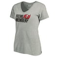 thumbnail image 2 of Women's Heather Gray Tampa Bay Buccaneers Krewe Member V-Neck T-Shirt, 2 of 3