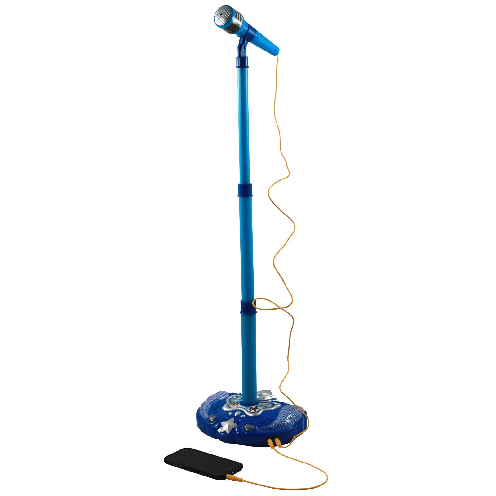 Super Star Kids MP3 Supported Karaoke Stand and Microphone Blue