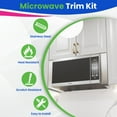 thumbnail image 3 of Microwave Filler Kit 2.95” Wide Stainless Steel Microwave Trim Kit Replaces W10164745 Whirlpool Microwave Trim Kit and Fits Most Brands - Fills Over the Range Oven Cabinet Gap - 17.25”D x 10.75”H, 3 of 6