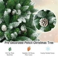 thumbnail image 2 of Spaco 7.5 Feet Artificial Christmas Tree with Pine Cones, Lifelike Christmas Tree with Stand for Indoor Holiday Decoration, Green, 2 of 10