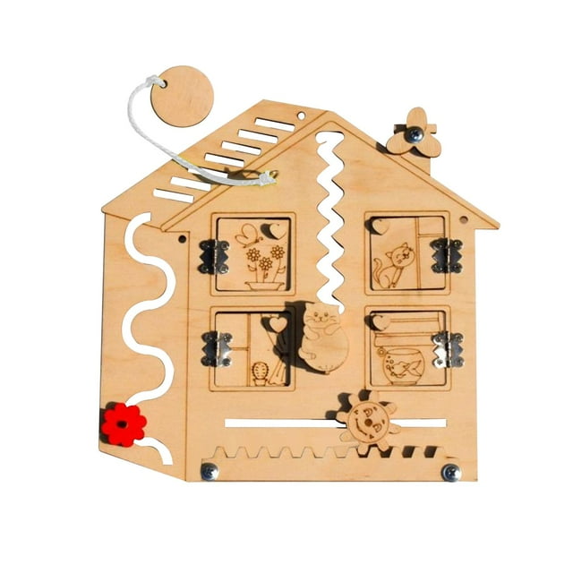 Tablero de actividades Montessori Busy Board, material de bricolaje, tablero sensorial para padres Casa
