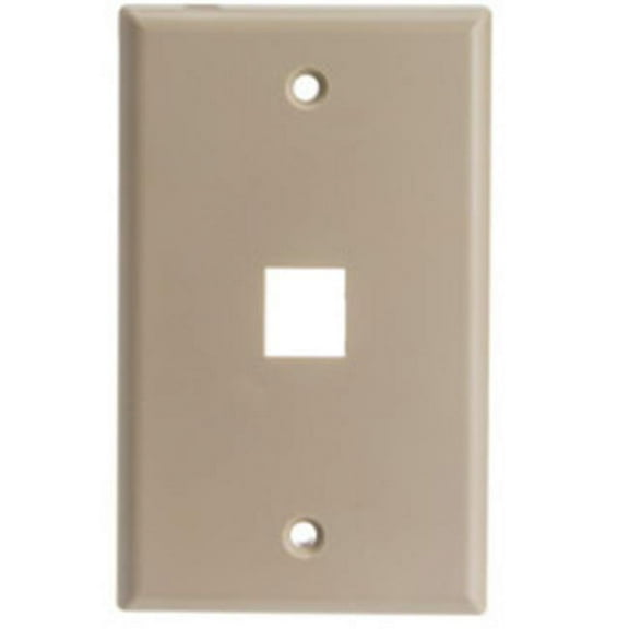 Cable Wholesale 301-6K 6 Port Keystone Wall Plate, Single Gang - Beige