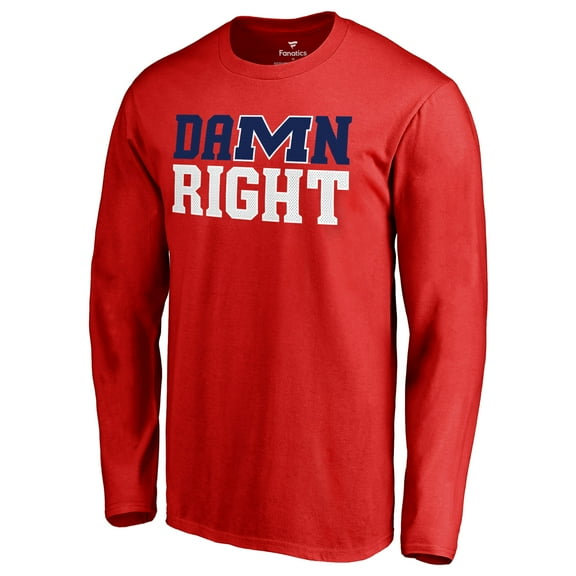 Men's Red Ole Miss Rebels Hometown Collection Damn Right Long Sleeve T-Shirt