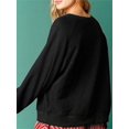 thumbnail image 6 of Nygoyerh Women Cute Sweatshirts Loose Pullover Rhinestone Wine Glass Print T-shirts Long Sleeve Pullovers Casual Tops Fall Workout Tops, 6 of 7