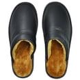 thumbnail image 4 of Zapatillas de casa de cuero de vaca para hombre, zapatos planos hechos a mano, cómodos y suaves, color negro y marrón, para interiores, para primavera, 4 of 5