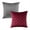 Dark Gray & Wine Red, variant on Phantoscope Decorative Throw Pillow Set, Soft Silky Velvet & Soft Pleated Velvet Bundle, for Sofa Couch Bedroom, Navy, 18" x 18"