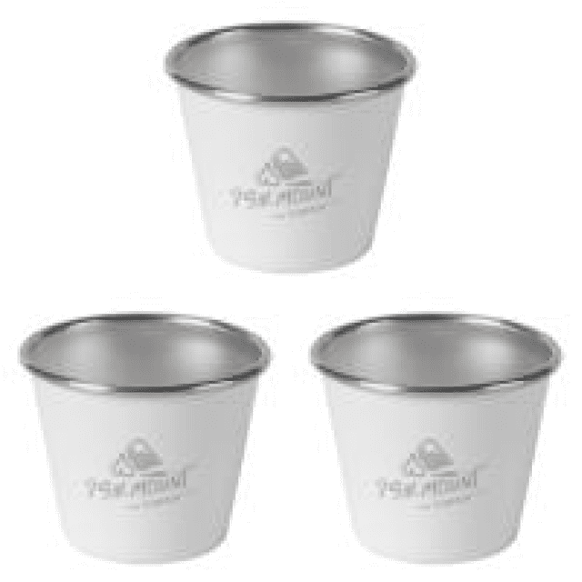 Vasos para 50 Ml Portátiles Apilables Senderismo Pesca Escalada () Blanco