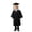 Black, variant on Childrens Graduation Gown With Hat, Kindergarten Stage Performance, Multi Color Bachelor Suit