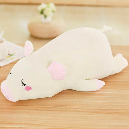 KABOER Cute down cotton soft body squatting sleeping position pig figurine pillow
