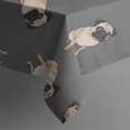 thumbnail image 5 of Cute Pug Puppies Rectangle Tablecloth 60"x102",Waterproof Polyester Rectangle Table Cloth, Wipeable Spillproof Polyester Tablecloth for Dining, Camping, Indoor and Outdoor, 5 of 6
