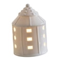 thumbnail image 2 of Figura de casa navideña iluminada, decoración de mesa navideña con lámpara de noche de cerámica luminosa, decoración navideña para chimenea navideña Estilo A, 2 of 7