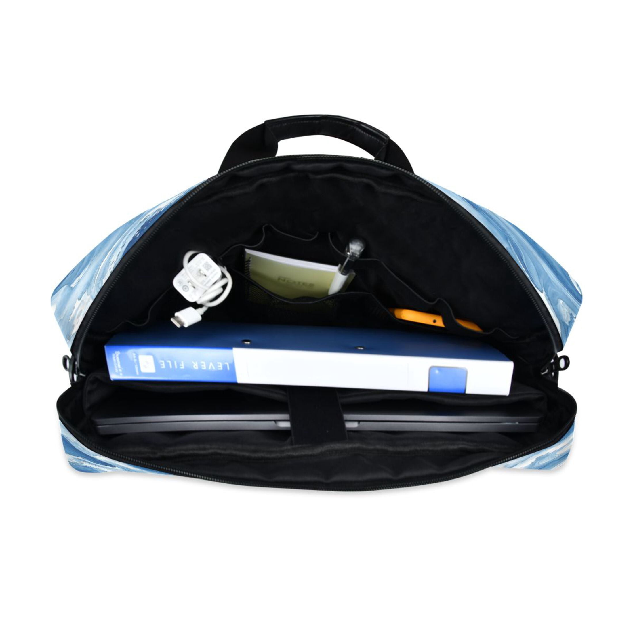 16" Laptop Tote Bag Laptop Sleeve Case Computer Briefcase for Work & Travel Fluid Indigo Waves