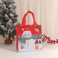 thumbnail image 5 of 4 bolsas de regalo de Feliz Navidad con asa de tela no tejida, bolsa de embalaje para dulces, bocadillos, muñeco de nieve y Papá Noel, decoración para fiestas navideñas, 5 of 5