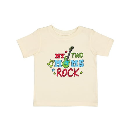 

Inktastic My Two Moms Rock with Guitar Gift Baby Boy T-Shirt