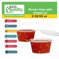 thumbnail image 2 of [700 Pack] 2 Oz Leak Proof Plastic Condiment Souffle Containers with Attached Lids - Portion Cup with Hinged Lid Perfect for Sauces, Samples, Slime, Jello Shot, Food Storage & More, 2 of 7