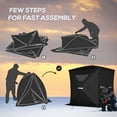 thumbnail image 4 of Outsunny 4 People Ice Fishing Shelter, Waterproof Oxford Fabric Portable Pop-up Ice Tent with 2 Doors for Outdoor Fishing, Black, 4 of 9