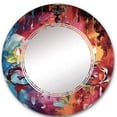 thumbnail image 3 of Designart "Chandelier Luminous Euphony" Glam Round Wall Mirror - Fashion Oval Printed Decorative Oversized Mirror - Multiple Color Options, 3 of 5