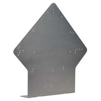 Aluminum Hazmat Placard Bracket, Top-Mount Bumper Bracket, 13" x 2-3/4", KioJJp