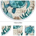 thumbnail image 3 of 1pc Serviette de plage ronde en microfibre pour couverture de plage, serviette de bain, tapis de yoga, couverture de camping, couverture de pique-nique,150 cm (bleu-tortue 2), 3 of 4